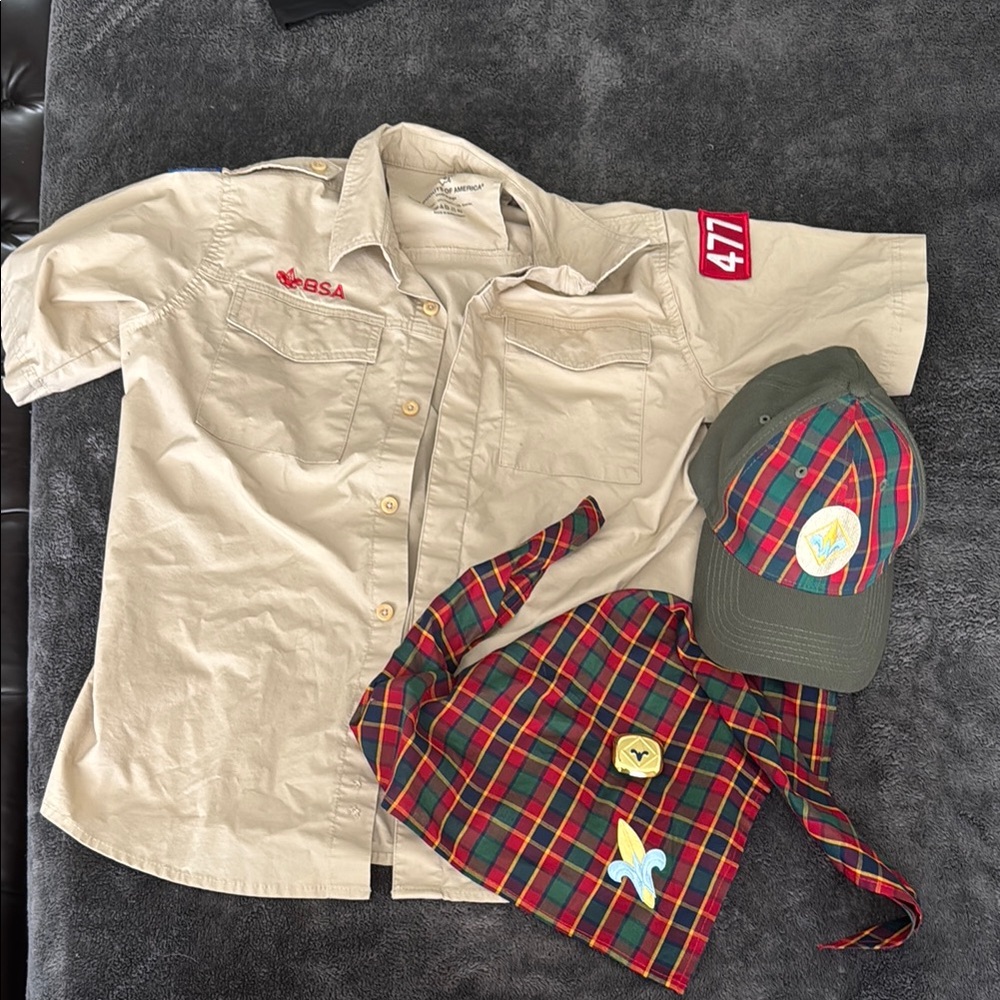 Cub Scouts Webelos Shirt, Hat, Neckerchief, and Slide